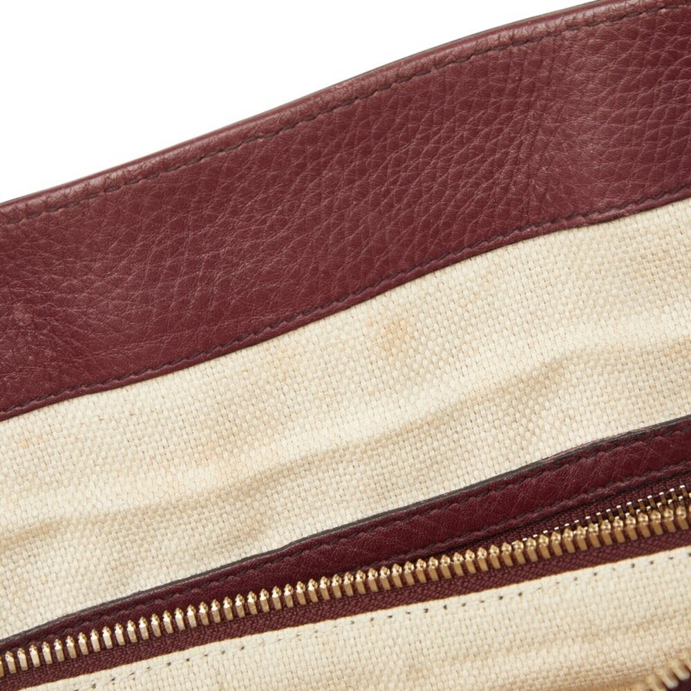 GUCCI Red Leather Shoulder Bag - Picture 8 of 12
